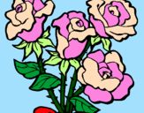 Desenho Ramo de rosas pintado por Tatiane BRAULINO