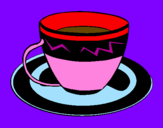 Desenho Taça de café pintado por giginanagigi