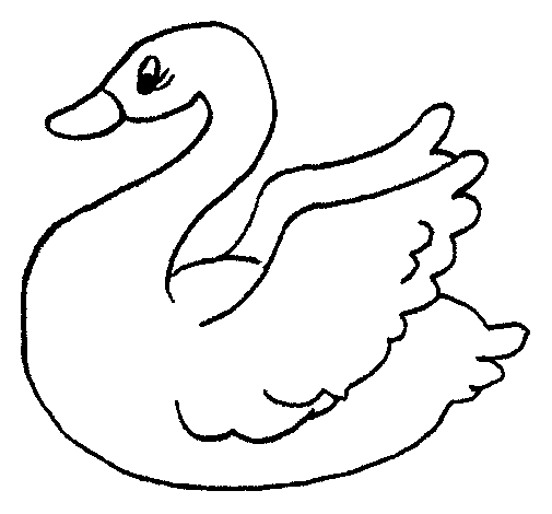 Desenho Cisne pintado por r