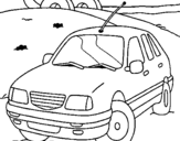 Desenho Carro na estrada pintado por caio