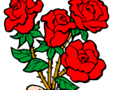 Desenho Ramo de rosas pintado por isabelly