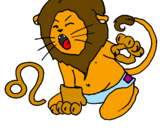 Desenho Leo pintado por Lion