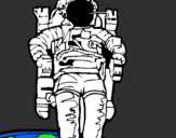 Desenho Astronauta pintado por astronauta