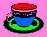 Desenho Taça de café pintado por Analiz