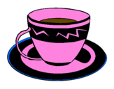 Desenho Taça de café pintado por jessica
