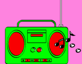 Desenho Radio cassette 2 pintado por daniela