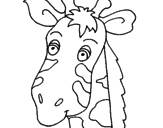 Desenho Cara de girafa pintado por cabra