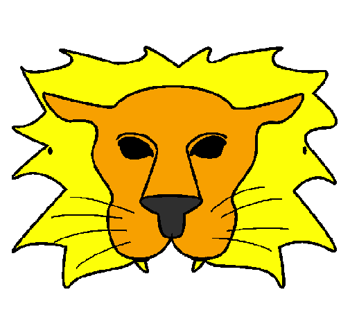 Desenho Leão pintado por alexandra