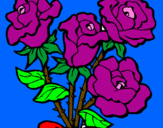 Desenho Ramo de rosas pintado por leidiane