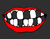 Desenho Boca e dentes pintado por daniela