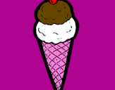 Desenho Cone de gelado pintado por brunynha