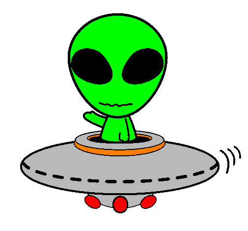 Desenho Alienígena pintado por alien