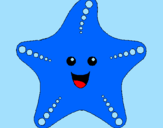 Desenho Estrela do mar pintado por blue