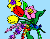 Desenho Ramo de flores pintado por clara