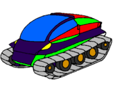 Desenho Nave tanque pintado por eduardo brunner