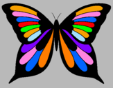 Desenho Borboleta pintado por borboleta pintada