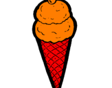 Desenho Cone de gelado pintado por xavis