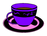 Desenho Taça de café pintado por ALICE