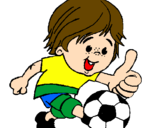 Desenho Rapaz a jogar futebol pintado por NETINHO