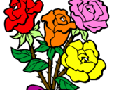 Desenho Ramo de rosas pintado por Creozani