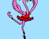 Desenho Avestruz em ballet pintado por giginanagigi