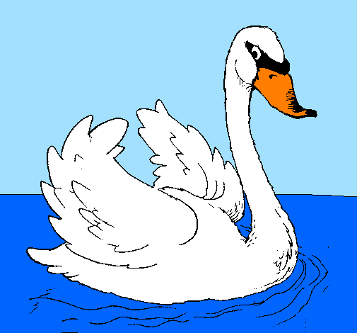 Desenho de Cisne na água pintado e colorido por Usuário não registrado o  dia 22 de Agosto do 2011