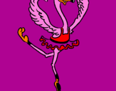 Desenho Avestruz em ballet pintado por ma.pim@hotmail.com