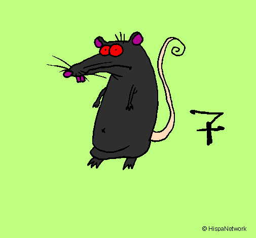 Desenho Rato pintado por amanda tome