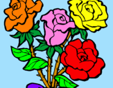 Desenho Ramo de rosas pintado por nathy