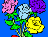 Desenho Ramo de rosas pintado por RAFAELA LIMA