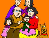 Desenho Família pintado por Ágatha