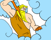 Desenho Zeus pintado por gabriel queiroz rocha 