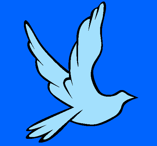 Desenho Pomba da paz a voar pintado por dudinha