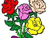 Desenho Ramo de rosas pintado por JANAINA
