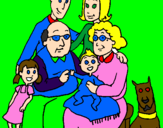 Desenho Família pintado por kaique