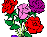 Desenho Ramo de rosas pintado por thamyres