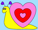 Desenho Caracol coração  pintado por Lyly...
