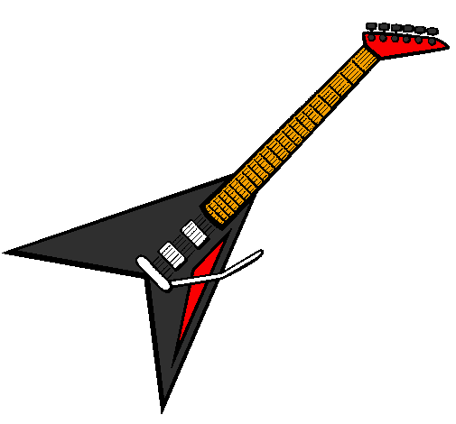 Desenho Guitarra elétrica II pintado por kratos