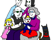 Desenho Família pintado por vania