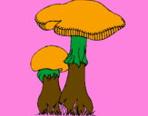 Desenho Cogumelos pintado por neide