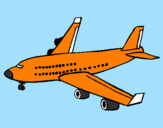 Desenho Avião de passageiros pintado por AVIAO  DA   GOL 