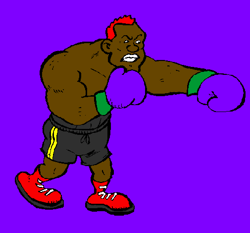 Desenho Boxeador pintado por gabriel sarasia