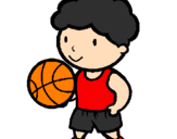 Desenho Jogador de basquete pintado por renata