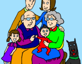 Desenho Família pintado por Viviane