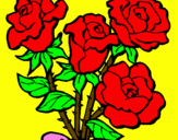 Desenho Ramo de rosas pintado por Milena