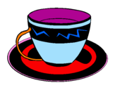 Desenho Taça de café pintado por giovannakv