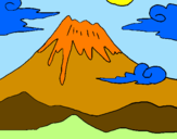 Desenho Monte Fuji pintado por caroll.