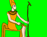 Desenho Amon pintado por bruna