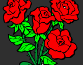 Desenho Ramo de rosas pintado por davi godinho neto
