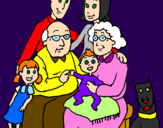 Desenho Família pintado por caroll.